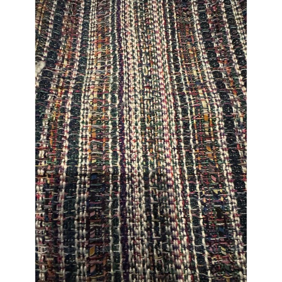 Maeve By Anthropologie Fringed Tweed Pencil Skirt Size 0 Petite Colorful Fun - Picture 5 of 10